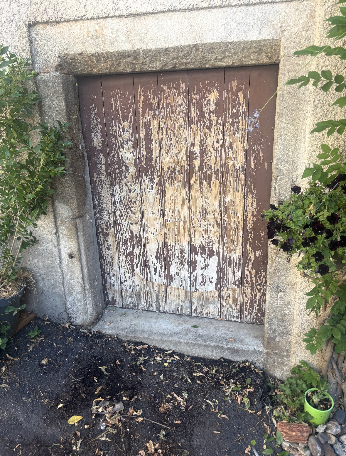 Deuxième vue d'une porte extérieure avant rénovation